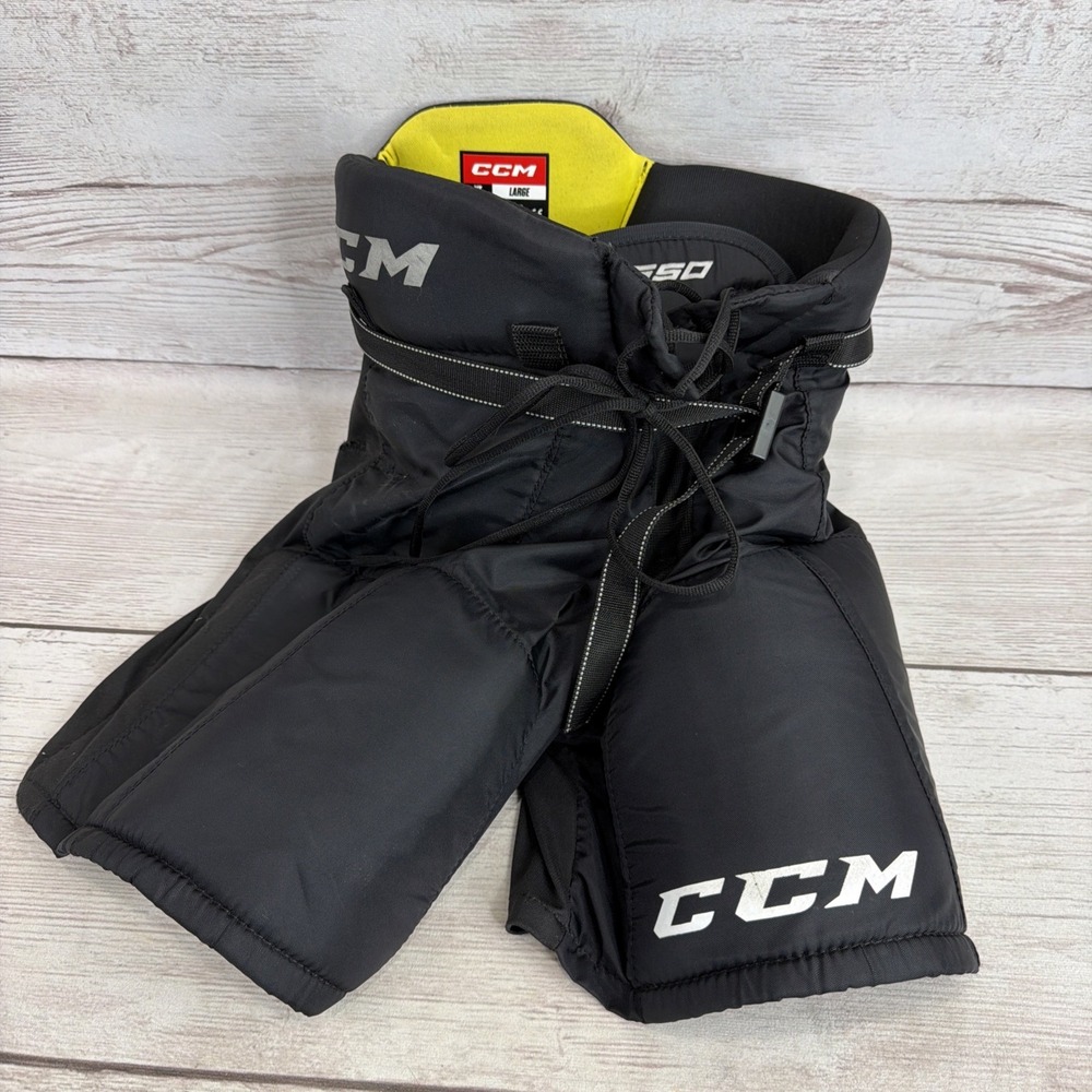 CCM Tacks 9550 Youth Hockey Protective Pants Black Large HP9550-BK Patched